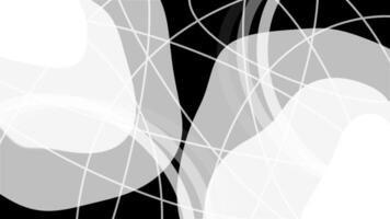 Abstract black and white shapes morphing and transforming video