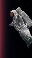 an astronaut in space with a red planet in the background video