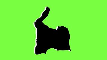 green screen 3d map of Darkhan Uul Province in Mongolia video