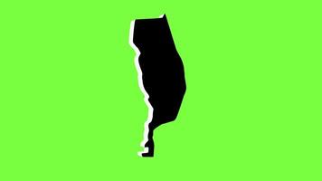 green screen 3d map of Sukhbaatar District in Mongolia video