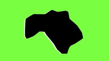 green screen 3d map of Tsetserleg in Mongolia video
