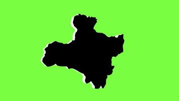 green screen 3d map of Zavkhan Province in Mongolia video