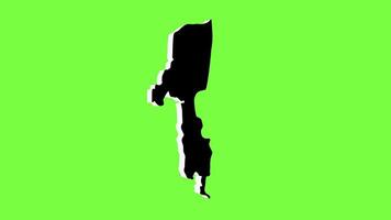 green screen 3d map of Golubovci in Montenegro video