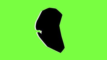 green screen 3d map of Jargalant province in Mongolia video