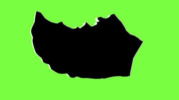 green screen 3d map of Perast in Montenegro video