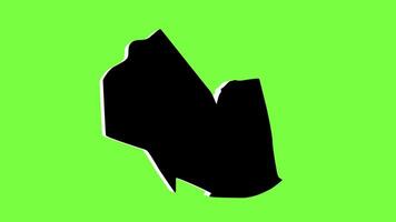 green screen 3d map of Tuzi in Montenegro video
