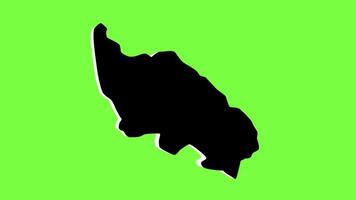 green screen 3d map of zabljak Municipality in Montenegro video