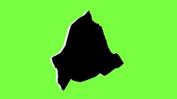green screen 3d map of Rashaant province in Mongolia video
