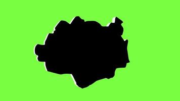 green screen 3d map of Dundgovi Province in Mongolia video