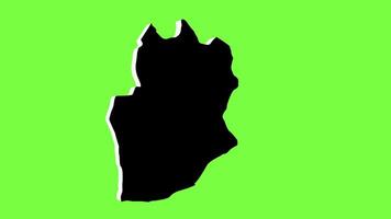 green screen 3d map of Dornogovi Province in Mongolia video