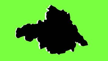 green screen 3d map of Arkhangai Province in Mongolia video