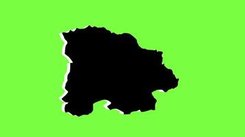 green screen 3d map of Selenge Province in Mongolia video