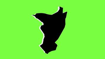 green screen 3d map of Govisumber Province in Mongolia video