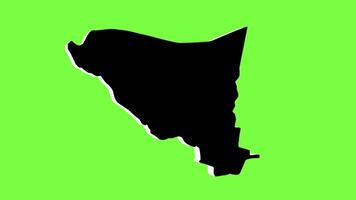 green screen 3d map of Kumbor in Montenegro video