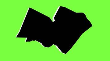 green screen 3d map of Orkhon Province in Mongolia video