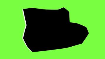 green screen 3d map of Tsalgar in Mongolia video