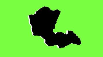 green screen 3d map of Dornod Province in Mongolia video