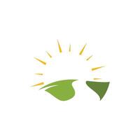 sun logo design template vector