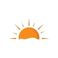 sun logo template flat design icon vector