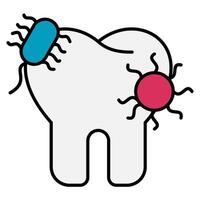 Tooth Bacteria icon vector