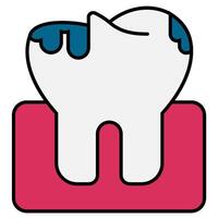 Cavity dental icon vector