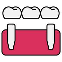 Dental Bridge icon vector