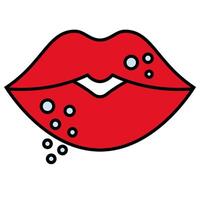 Fever Blisters icon vector