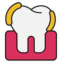Plaque dental icon vector