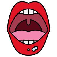 Ulcer filled outline style vector