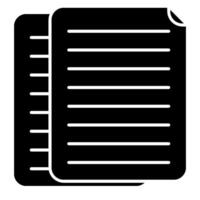Document Solid icon isolated on white vector