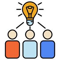 Brainstorming icon isolated on white vector
