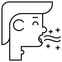 Good Breath outline icon vector