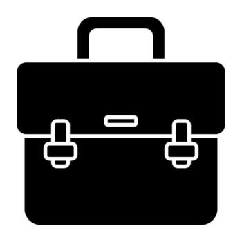Briefcase Solid icon vector