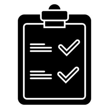 Checklist Solid icon vector