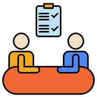 Meeting Recap Icon isolated on white vector