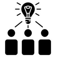Brainstorming Solid icon isolated on white vector