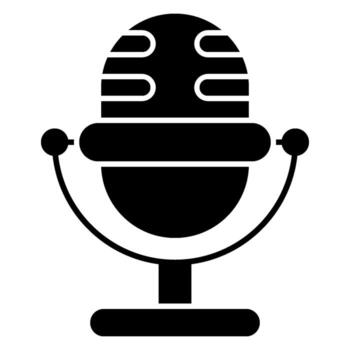 Microphone Solid icon vector