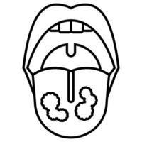 Thrush outline icon vector