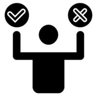 Decision Solid icon isolated on white vector