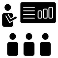 Training Solid icon isolated on white vector