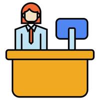 Secretary Icon isolated on white vector