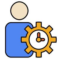 Time Management Icon isolated on white vector