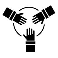 Team Work Solid icon isolated on white vector