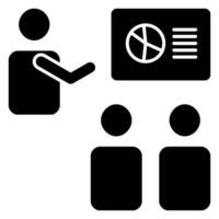 Participant Solid icon isolated on white vector