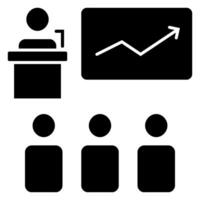 Seminar icon Solid icon isolated on white vector