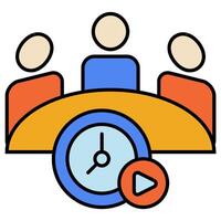 Meeting start icon isolated on white vector