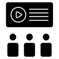 Webinar Solid icon isolated on white vector