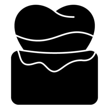 Gingivitis solid icon vector