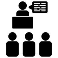 Briefing Solid icon vector