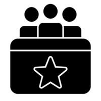 Board Of Directors Solid icon isolated on white vector